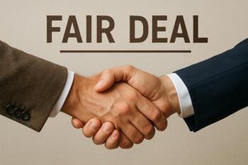 Pazarlık sonrası el sıkışma: adil anlaşma
