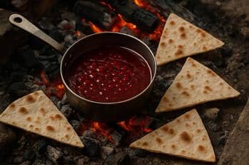 Közde nar sosu ve lavaş üçgenleri