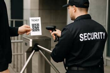 Bilet üzerinde kod tarama: giriş noktasında doğrulama