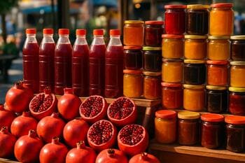 8 Kasım öğle: pazar tezgâhlarında nar suyu ve reçeller