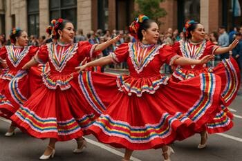 Kortejde dönüş figürü: eş zamanlı adım ve kol hareketi