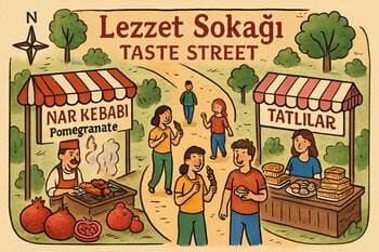 Lezzet Sokağı: nar kebabı ve tatlı tezgâhları