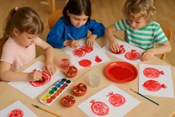 Çocuk atölyesi: nar baskı desenleri ve boya